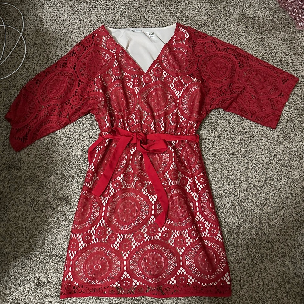 Small Red dress. Chelsea and violet.